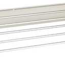 Wall Mounted Clothes Rack, Foldable Laundry Rack Folding Indoor with 5 Heavy Duty Rods, Collapsible Invisible Space Saving, Retractable Towel Hanger with Wall Template (Large, White 80cm 5 Poles)