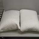 Cooling Bed Pillows for Sleeping 2 Pack Shredded Memory Foam Pillows Standard Size Set of 2, Adjustable Cool Pillow for Side Back Stomach Sleepers Luxury Gel Pillows with Washable Removable Cover (Original White (Cooling))