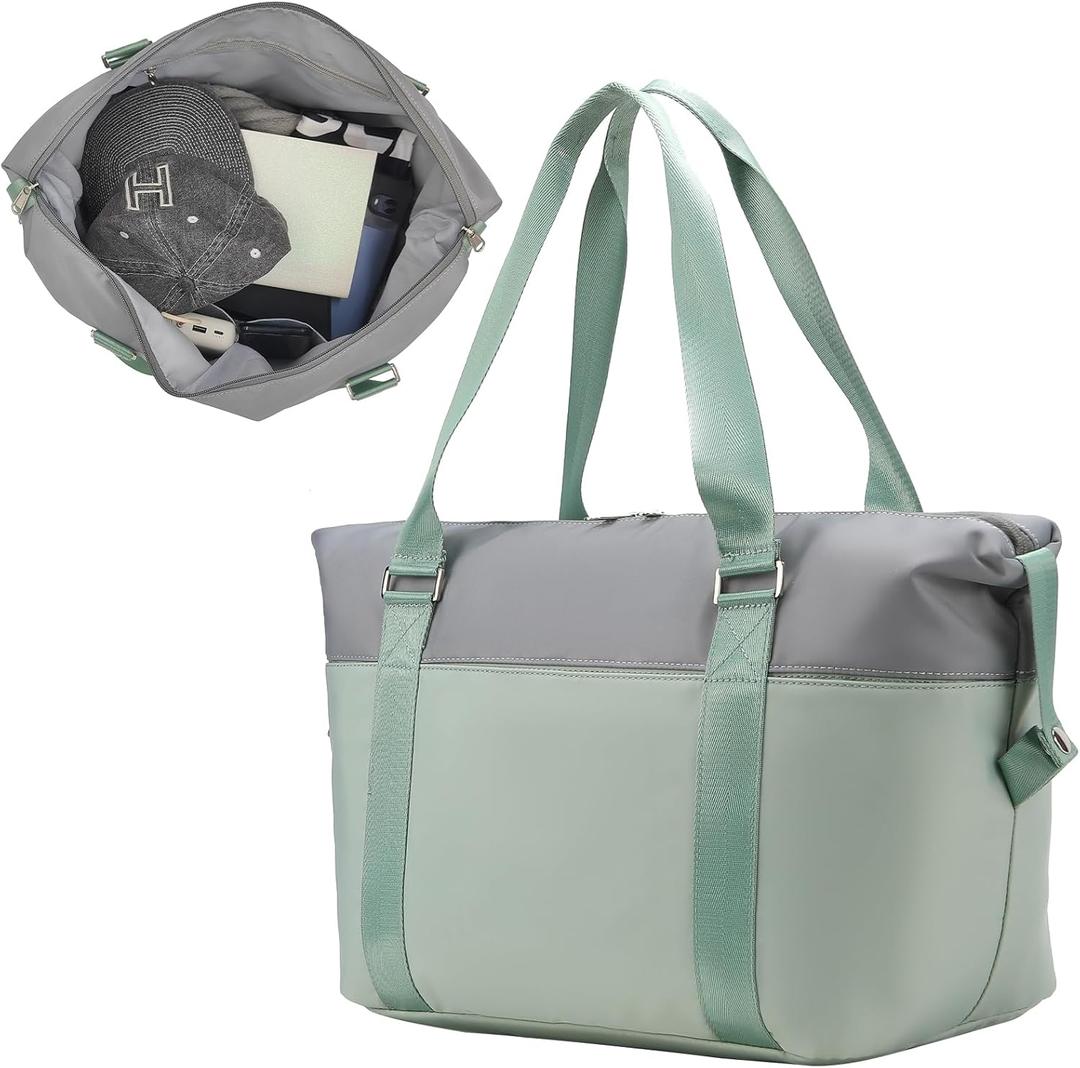 Small Travel Duffel Bag for Men Women, Portable Sports Tote Gym Bag, Personal Item Carry On Tote Weekender Bag for Airline Travel (Turquoise)
