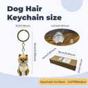 Dog Hair Storage Bottle Keychains Charm Memorial Collector Gift, Pet Fur Keepsake 5pcs with 1pcs Love Metal Photo Frame Locket Keychain (Bichon Frise)