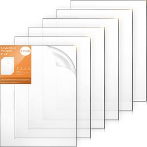 Gartful 6x8 inches Clear Acrylic Sheet - 0.08"/2mm, Transparent Plastic Plexiglass Panel Square Board for DIY Projects, Signs, Home Decor, Photo Frame, Set of 6