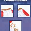 Zombies Costume for Girls, 3PCS Kids Cheerleader Uniform Outfit Halloween Cosplay Party Clothes (White)