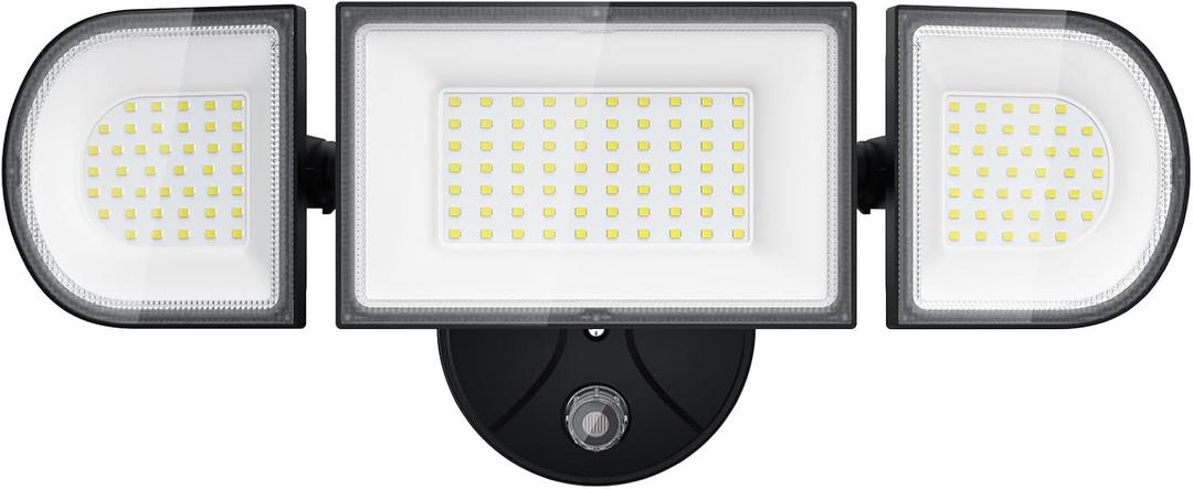 iMaihom 130W Led Flood Light Outdoor,Dusk to Dawn Outdoor Lighting, 13000LM Outdoor Lights, 3 Adjustable Heads Security Lights with Photocell, IP65 Waterproof 6500K Outside Flood Light for Yard Garage (Black)