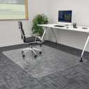 Extra Large Office Chair Mat for Carpet, 46" x 60" Clear Desk Chair Mat for Low Pile Carpeted Floors- Easy Glide Plastic Floor Mat for Office Chair on Carpet