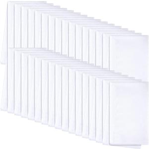 Patelai Sublimation Dishtowel Absorbent Multi Purpose Kitchen Dish Towels Blank DIY Dishcloth Bathroom Towel for Fall Christmas Kitchen Home Decor,16 x 24 Inch(32 Pieces)