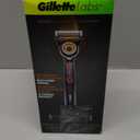 Gillette Heated Razor for Men, Deluxe Travel Shave Kit by GilletteLabs, 1 Handle, 2 Blade Refills, Charging Dock, Case