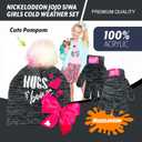 Nickelodeon JoJo Siwa Hugs & Bows Girls Winter Hat and Gloves Cold Weather Set, Age 4-7