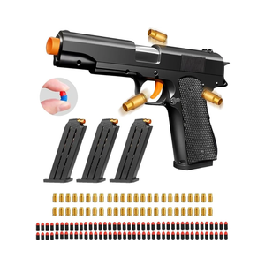 Toy Gun, Shell Ejecting Toy Gun with Soft Bullets, Educational Model Toy Pistol Shooting Game, Gifts for Kids Boys Girls