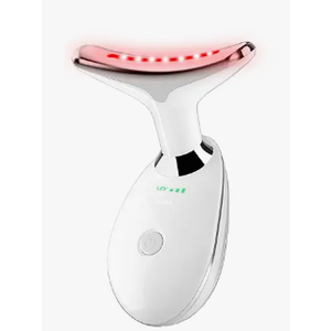 ELISHINE 7 Color Face and Neck Massager Light Therapy, Red Light Based Facial Massager for Skin Care, Smoothing, Firming (White)
