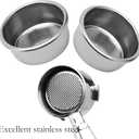 Stainless Steel Filter,Coffee Machine Accessories,UltraFine filtration Basket, Double Cup Coffe Strainer, Forcing Multihole leach Strainerfor Espresso Maker, Home Office