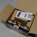 BESTTEN Keyed Same Exterior Door Knob and Single Cylinder Deadbolt Combo Set, Keyed Alike Entry Door Knobs with Lock and Keys for Entrance and Front Door, Satin Nickel