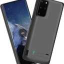Sitong Battery Case for Samsung Galaxy S20+ Plus 5G, 6000mAh Rechargeable Extended Battery Charging Charger Case, Add 100% Extra Juice, Not Compatible with Galaxy S20 FE (6.7 inch) Black