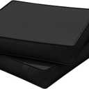 Outdoor Chair Cushions 22 X 22 X 4 Inch Patio Furniture Cushions Waterproof & Fade Resistant Outdoor Cushions for Patio Furniture with Handle & Adjustable Straps Set of 2 (Black)