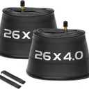1/    Pack 20x4 26x4.0 Fat Bike Tube with AV 32mm Schrader Valve, Premium Butyl Rubber Fat Tire Bike Tubes with Tire Levers, 20, 26x3.5-4.5 Bike Tube for Road/MTB/E Bike by Hydencamm