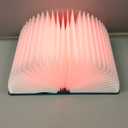 Book Lovers Gifts BookLamp - 5 Color Lights, 1200mAh Battery, Foldable Paper Lamp as Book Decor & Accessories, Hot Foil Cover Design, Unique Gifts for Women or Friends & Christmas