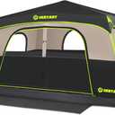 8 Person Instant Tent, Waterproof Pop Up Tents for Camping with Rainfly, 60 Seconds Easy Setup, Automatic Cabin Tent for Family Camping with Expandable Carry Bag & Upgraded Ventilation (Black)