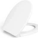 LUXE TS1008R Round Comfort Fit Toilet Seat with Slow Close, Quick Release Hinges, and Non-Slip Bumpers (White)