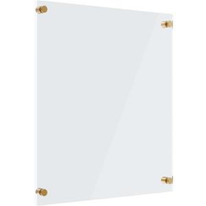 MaxGear Acrylic Dry Erase Board, 18''x24'' Clear White Board for Wall, Non Magnetic Floating White Board for Wall with Marker Holder, Markers and Eraser, for Office, School, Restuarant