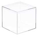 Clear Acrylic Plastic Storage Box Square Cube Display Case with Lid, 7x7  Container Box for Small Item, Pack of 1