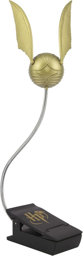 Paladone Golden Snitch Lumi Clip | Convenient Harry Potter Themed Reading Light | Dual Powered by Batteries or USB, Gold
