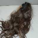 SAPPHIREWIGS Glueless Headband Wig Loose Body Wavy Synthetic Hair Wigs for Black Women Wave None Lace Front Wigs Mix Brown Color Machine Made Wigs 150% Density 26inch