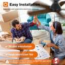 addlon Ceiling Fans with Lights, 42 Inch Low Profile Ceiling Fan with Light and Remote Control, Flush Mount, Reversible, 3CCT, Dimmable, Quiet, Black Small Ceiling Fan for Bedroom Indoor/Outdoor Use, 42 Inch, Black