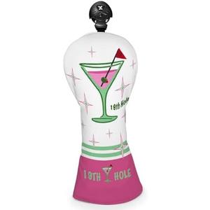 Golf Club Head Covers for Men Women, PU Leather Golf Headcover for Driver Fairway Wood and Hybrid, Funny Golf Accessories