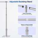 Pipe and Drape Backdrop Stand, 8.9x30ft Heavy Duty Adjustable Background Frame with Metal Base, Back Drop Holder for Parties Photography Wedding Photoshoot Decoration