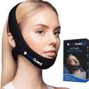 Chin Strap for Sleeping, Built-in Neck Cushions for Comfort, Works for CPAP Users, Snore Jaw Straps for Sleep, Mouth Breathing, Chin Lifting, Anti Snoring Devices, Men and Women, Black, M