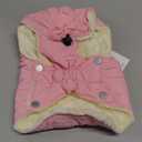 Fleece Lining Dog Hoodie with Harness Built in,Extra Warm Small Dog Jacket in Winter Puppy Coats with Drawstring Hooded,Light Pink Small