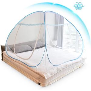 Mosquito Net Pop Up with Net Bottom Ultra Large Bed Canopy Tent Portable with 2 Entries Folding Design Bed Netting for Bedroom, Camping, 79 x71x59 inch