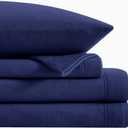 Softan Fleece Sheets Queen Size, Flannel Like Soft, Velvet Polar Microfleece Sheets for Winter, Dark Blue