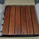 Bare Decor EZ-Floor in Solid Teak Wood, 1 Tile ONLY, Long Slat