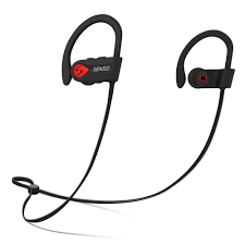 SENSO Bluetooth Headphones, Best Wireless Sports Earbuds w/Mic IPX7 Waterproof HD Stereo Sweatproof Earphones for Gym Running Workout Noise Cancelling Earphones Earbuds Noise Cancelling Headsets