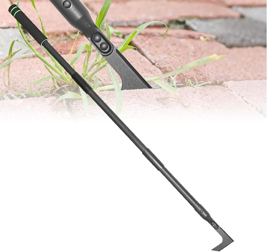 Weed Puller,Manual Crevice Cleaning Tool with 43.7" Long Handle,Gardening Weed Remover Tool for Sidewalk,Paver,Deck Boards,Garden,Patio
