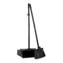 SPARTA Duo-Pan Upright Dust Pan and Broom Set, Essential Cleaning Tools for Home and Commercial Use, 36" Handle, 1 Count, Black