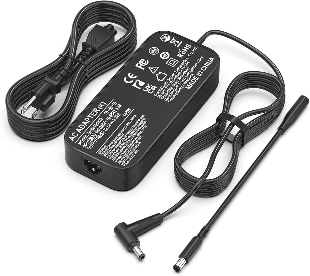 180W AC Laptop Charger Compatible with Asus TUF Gaming A15 F15 A17 F17 Series; FX506, FX517, FX706, FX766, FX505, FX566, FX705, FX86, FA506, FA706; ADP-180TB H, ADP-180MB F Power Adapter Supply