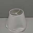 Small White Lamp Shade for Table Lamps, 6" Top x 10" Bottom x 7" High Lamp Shade, White Modern Fabric Lampshade, Replaceable Spider Fitter Home Decor Shade