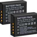 2-Pack NP-W126/NP-W126S Battery(1600mAh) for Fujifilm X-T100 X-T200 X100F X100V X-S10 X-A3 X-A X-A10 X-E2S X-E3 X-E4 X-H1 X-M1 X-Pro2 X-Pro3 X-T1 X-T2 X-T3 X-T10 X-T20 X-T30 X-T30 II