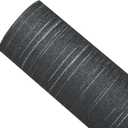 Yancorp 23.6"x118.1" Grasscloth Black Textured Peel and Stick Wallpaper (19.37 Sq Ft) Silk Self Adhesive Vinyl Contact Paper for Kitchen Cabinets, Furniture, Walls