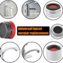 JQK Faucet Aerator, 2.2 GPM Flow Retrictor Insert Aerators Replacement Parts Only Work for Bathroom Sink Faucets 5 Pack, Standard Size, FAN22-P5