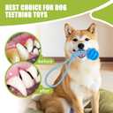 GLURUITE Rope Ball Dog Toy 12.59 Inches Chewing Ball for Molar Teeth Cleaning Interactive Outdoor Training Tug of War Toy for Small Medium and Larger Breeds Blue