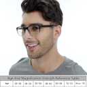 Reading Glasses for Men 4-Pack Stylish Computer Readers with Spring Hinges, Anti Glare/Eye Strain Filter UV Ray Blue Light Blocking Two-Tone Reader Eyeglasses,+1.75 Magnification Strength
