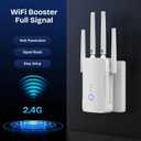 2026 WiFi Extender Signal Booster - 2.4GHz 300Mbps WiFi Booster for Home, Covers Up to 10999 Sq. Ft, Easy Setup, Ethernet Port & Access Point, Stable Internet Performance with 80+ DevicesWhite