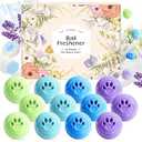 STRN Sneaker Deodorizer Balls 12 Packs, Linen & Lavender & Jasmine & Baby powder Scent Shoe Odor Elimination Long-lasting Freshness Scented Plastic Ball for Sneakers Gym, Bags, Cars and Small Spaces