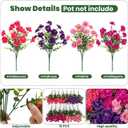 Lnoicy 16 Bundles Realistic Artificial Camellia Flowers for Outdoor, UV Resistant Faux Lifelike Fake Flowers for Home Decor, Wedding, Centerpiece（Purple/Magenta/Rose Red/Pink）
