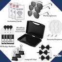 Mepase 7 Pcs Ring Wedding Bearer Security Set Include Ring Bearer Box ID Badge Holder Sunglass Acoustic Earpiece Tube Mission Card with Binder Clip Bow for Kids (Pp Suitcase)
