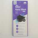 4 x AIRQUEEN nano fiber mask for adult, individually wrapped, made in Korea, [Black, 5 pcs]