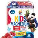 Sugar-Free Magnesium Gummies for Kids & Teens - 500mg Calm Magnesium Citrate - Chewable Magnesium Gummy Supplement for Sleep, Mood & Muscle Support - Magnesium Citrate for Children - 60 Days Supply