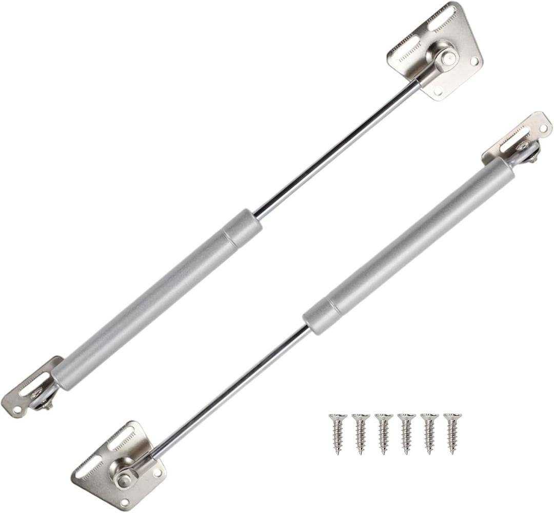 Motoforti Universal Lift Supports Struts Gas Spring 12inch/285mm 13Ib/ 60N/ 6kg Carbon Steel Silver Tone 2 Set